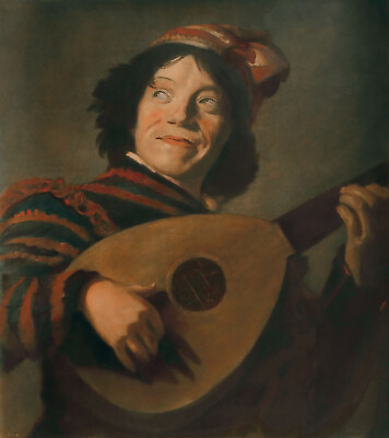 #ad FRANS HALS THE ELDER Antique XRare c1915 25 Hand Clrd Emery Print THE JESTER $749.99
