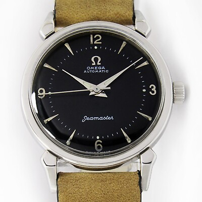 #ad 1958 Omega Seamaster Automatic Rare Hooded LugsVintage Steel Watch Ref 2984 1 SC $2261.13