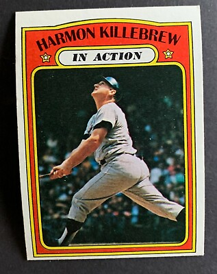 #ad Topps 1972 Harmon Killebrew in action baseball card # 52 $10.88