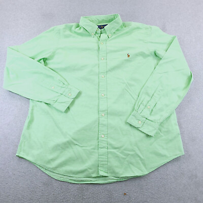 #ad Polo Ralph Lauren Shirt Mens 2XL XXL Green Button Up Classic Fit Oxford Pony $26.00