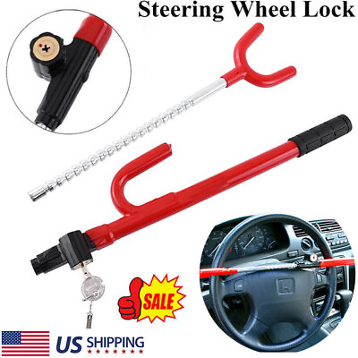 #ad Steering Wheel Lock The Club Twin Hooks Anti Theft Universal Car Van Truck SUV $13.95