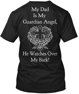 #ad Trendy Guardian Angel Dad My Is Angel He Watches T Shirt Made in USA S to 5XL $22.57