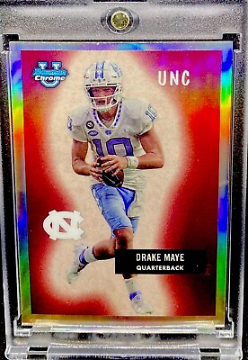 #ad Drake Maye RARE ROOKIE RC REFRACTOR INVESTMENT CARD SSP BOWMAN CHROME MINT $31.94