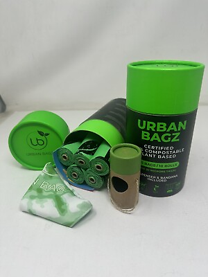 #ad 2 pack URBAN BAGZ 100% Compostable Dog Poop Bags Plant Based $19.99