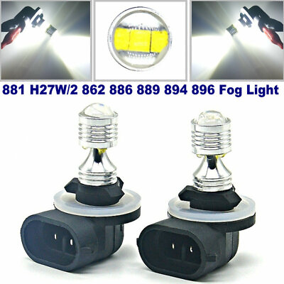 #ad 2x 30W White Car Fog Light Driving Lights CANBUS LED H27W 2 881 886 894 898 899 $11.04