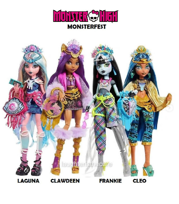#ad #ad Monster High MONSTER FEST Laguna Clawdeen Frankie Cleo IN HAND $134.60