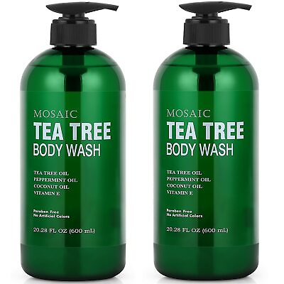 #ad Tea Tree Body Wash with Vitamin E 20.2 FL Oz Bottle Pack of 2 $21.99