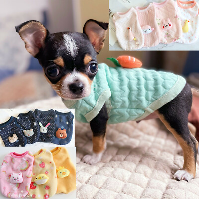 #ad XXS Puppy Cat PJ#x27;s Shirt Small Pet Dog Clothes Yorkie Chihuahua Apparel Size XS $3.79