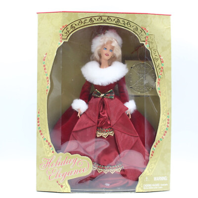 #ad Holiday Elegance Fashion Doll w Red Christmas Dress VTG 1999 Jakks Toys R Us $24.95