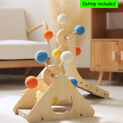 #ad Interactive Cat Ferris wheel funny toys scratching board indoor Sisal Corrugated $29.99