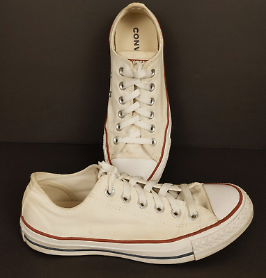 #ad Converse White Low Top Chuck Taylor All Star Women 8 8.5 Men 6 6.5 Sneakers $9.95