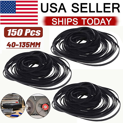 #ad 150 PCS Square Rubber Drive Belt For Cassette Player Recorder Repair Replacement $8.49