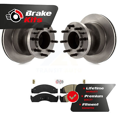 #ad Front Disc Brake Rotors Hub And Semi Metallic Pads Kit For With Dual Rear Wheels $342.21