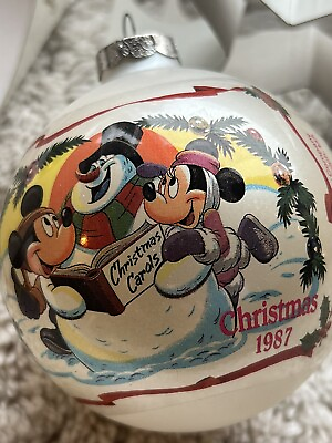 #ad 1987 Disney Merry Mouse Medley 14th Limited Ed Schmid Christmas 3 1 4” Ornament $14.99