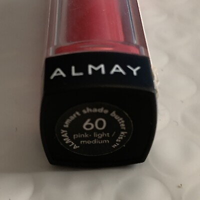 #ad Almay Smart Shade Butter Kiss Lipstick #60 Pink Light Medium NEW Sealed $7.64
