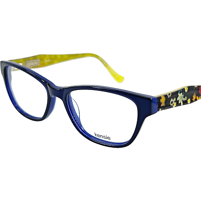 #ad Kensie Lovely Kids Plastic Eyeglass Frame BL Deep Blue 51 16 Spring Hinges $44.97