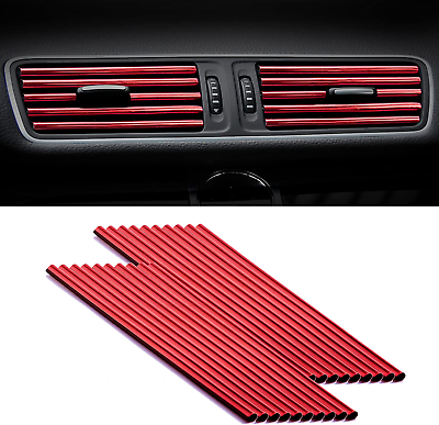 #ad 20 Pieces Car Air Conditioner Air Outlet Decorative Strips Bendable DIY Univer $7.95