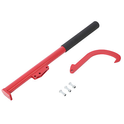 #ad 28IN Cant Hook Logging Tool Log Roller Tool with Rubber Handle Moving Hook Red $41.50
