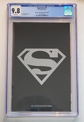 #ad SUPERMAN #1 PLATINUM EXCLUSIVE FOIL VARIANT CGC 9.8 1st APP. SUPERCORP 2023 $99.99