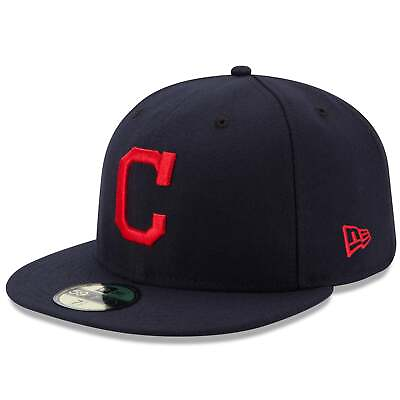 #ad 70360927 MENS NEW ERA MLB CLEVELAND INDIANS 5950 AC PERF FITTED NAVY RED $29.99