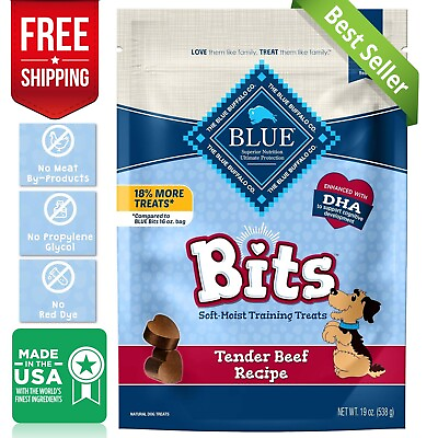 #ad Blue Buffalo BLUE Bits Natural Soft Moist Training Dog Treats Beef Recipe 19 oz $25.99