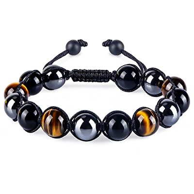 #ad Triple Protection Bracelet for Women Men 10mm Crystal Beads Bracelet Handmad... $29.34