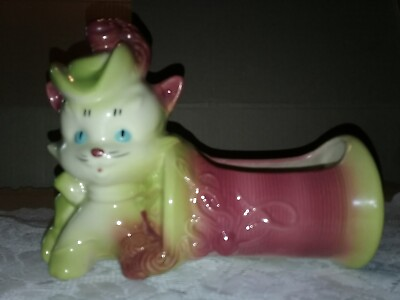 #ad Vintage Puss N Boots Pottery Planter marked Hull $24.99