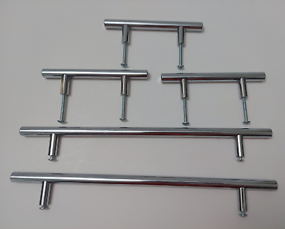 #ad Lot 5 Cabinet Drawer Door Handles Stainless Steel T Pull bar hardware 12quot; 5.25quot; $14.38
