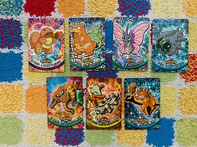 #ad 7 Sticker Cards. Pokemon 1999 Topps *RARE* Vending Series Holo Prism. $60.00