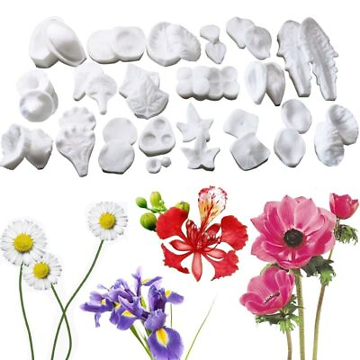 #ad Flower Petal Silicone Mold Resin Fondant Sugarcraft Clay Cake Decorating Molds 1 $14.18