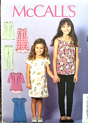 #ad McCall#x27;s M7709 Girls#x27; Sz 3 4 5 6 Knit Tops Dresses Leggings quot;Very Easyquot; to Sew $9.94