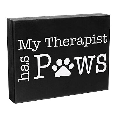 #ad JennyGems My Therapist Has Paws Sign Funny Dog Signs for Home Decor $19.99