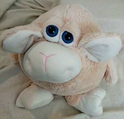 #ad Ganz Eyeballs Curly Fleecy Sheep Round Plush Stuffed Animal Toy $21.49