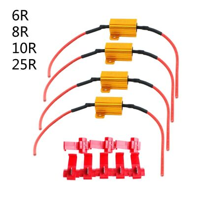 #ad 4pcsLED Car Light Resistance 25W 6 8 10 25�� Load Resistors for Turn Lamp $10.51