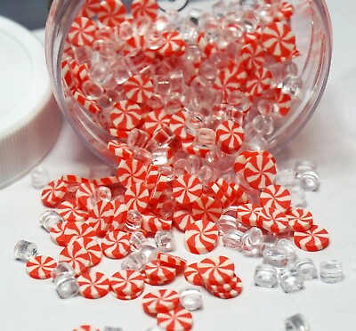 #ad CHRISTMAS SPRINKLES ICY RED PEPPERMINT CANDIES SPRINKLE MIX KIDS SMALL GIFT $5.99
