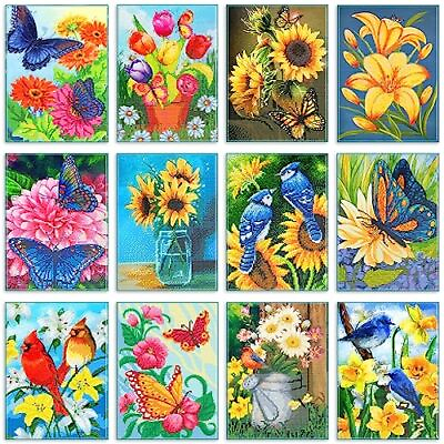 #ad 12 Pack Diamond Painting Kits for Adults 5D DIY Flower Diamond Art Paint wi... $20.54