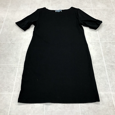 #ad Karen Scott Black Straight Stretch Fabric Short Sleeve Dress Womens Size M $20.00