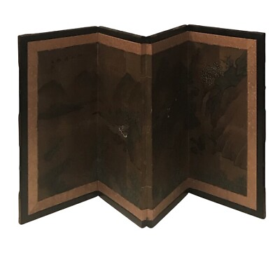 #ad Japanese Folding Panel divider Artwork Signed $134.99