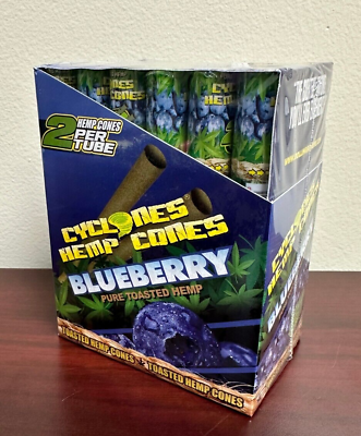 #ad CYCLONE CONES BLUEBERRY 24ct FULL BOX 48 TOTAL NEW $19.99