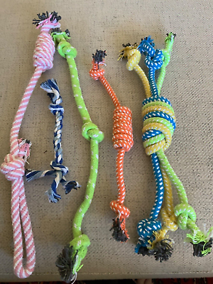 #ad Lot Of 5 Assorted Dog Rope Toys Pulls NEW GREAT price $15.99