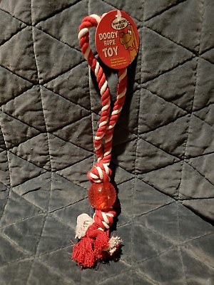 #ad #ad DOG ROPE * red WHITE TOYS * GREAT DOG TOY * 8 12 INCHES LONG $4.99