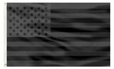 #ad 3x5FT All Black American Flag US Black Flag Tactical Decor Blackout USA $5.95