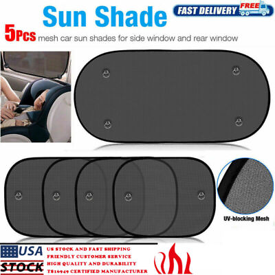 #ad 5X Sunshade Car Side Front Rear Window Sun Shade Cover Mesh Shield UV Protection $12.49