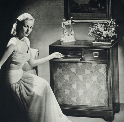 #ad 1947 Magazine Ad PHILCO Radio amp; Record Player Young Grace Kelly? $13.65