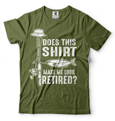 #ad Fishing T shirt Funny Mens Retirement Fishing Hobby T shirt Grandpa Tee Shirt $15.04