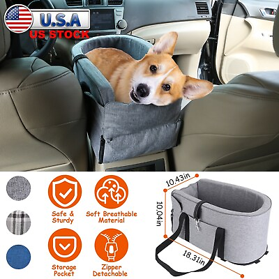 #ad Portable Pet Small Dog Puppy Car Console Seat Carrier Bag Protection Travel $29.48