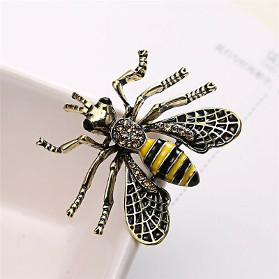 #ad Fashion Womens Oil Drip Enamel Metal Wasp Bee Insect Craft Charm Brooch Jewelry $3.60