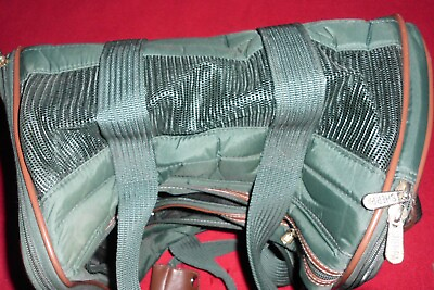 #ad Sherpa#x27;s Pet Cat Dog Trading Company Deluxe Pet Carrier Bag Travel Green $28.00