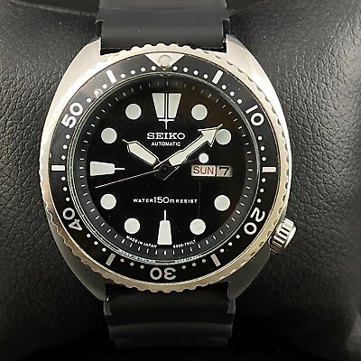 Vintage Seiko Diver Look Automatic Rotating Bezel Ref 6309 Day Date Men#x27;s Watch $94.99