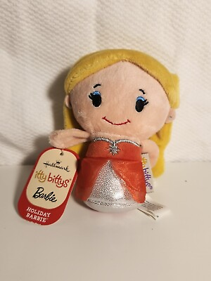 #ad Hallmark Itty Bittys Holiday Barbie Limited Edition Plush NTW $10.00